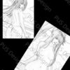 Anime-Ausmalmotive für Erwachsene Vol.3 mit hochauflösenden Kunstwerken. Perfekt zum Ausdrucken & Ausmalen! Coloring Pages for Adults. – Bild 3