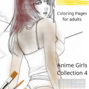 Anime-Ausmalmotive für Erwachsene Vol.4 mit hochauflösenden Kunstwerken. Perfekt zum Ausdrucken & Ausmalen! Coloring Pages for Adults.