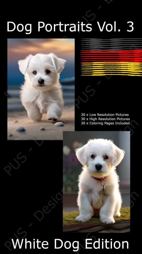 Hundeportraits Vol. 3 - White Dog Edition. 30 Wundervolle Hundeportraits.